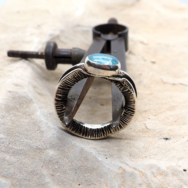Aqua marine Ring in Silver 925