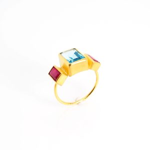 Ring Topaz and Ruby