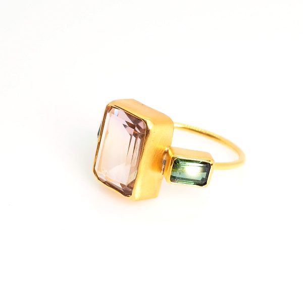 Handmade Ring Ametrine Gold 18K