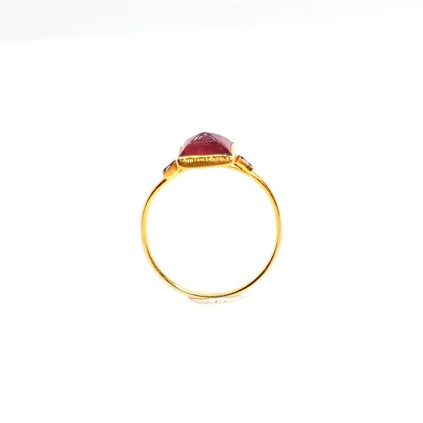 Ring Red Tourmaline Gold