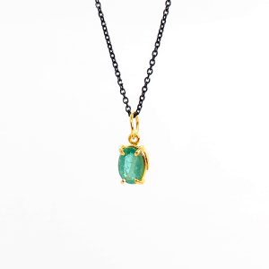 Emerald Necklace in Gold