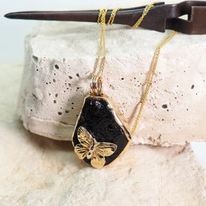 Handmade Obsidian necklace