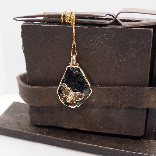 Handmade obsidian necklace