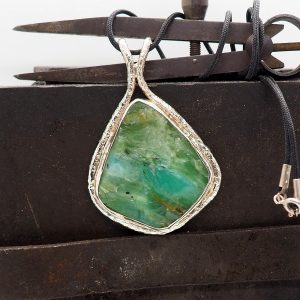 Opal Necklace Silver