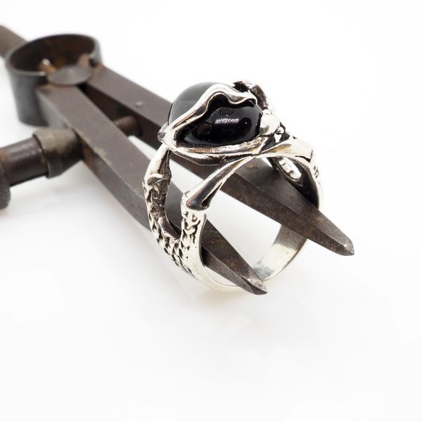 Black Onyx Ring in Silver 925