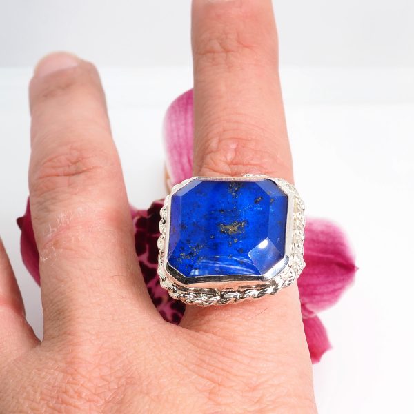Ring with Lapis Lazuli and Quartz Crystal