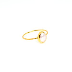Gold Ring with Pearl