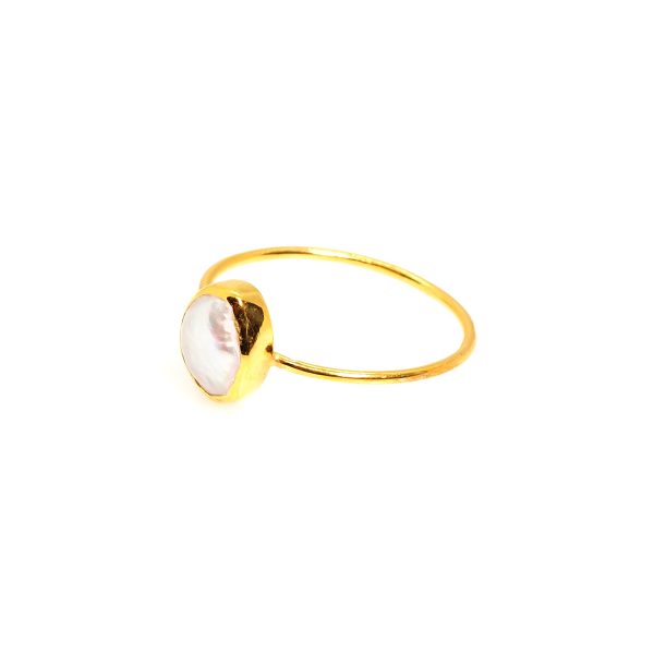 Χρυσό δαχτυλίδι με Μαργαριτάρι