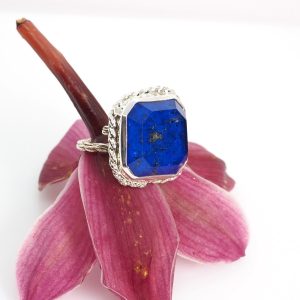Ring with Lapis Lazuli and Quartz Crystal