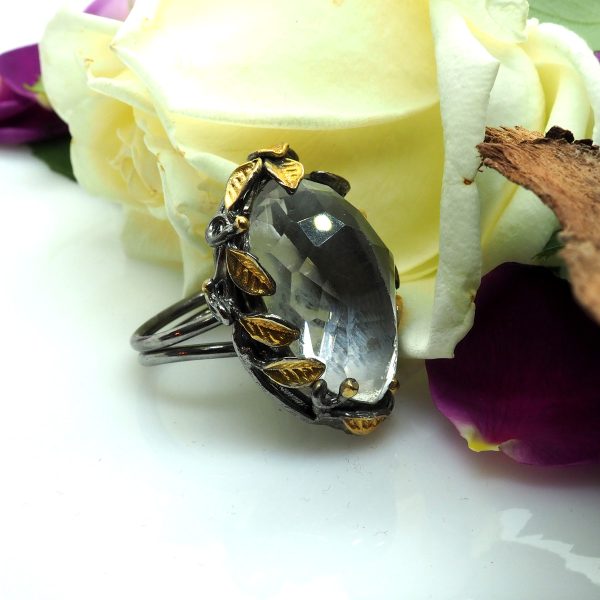 Ring with Quartz Crystal