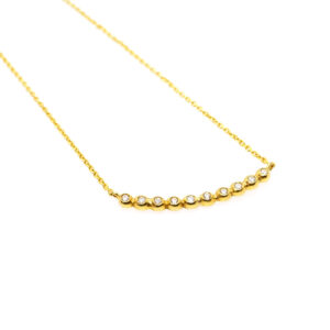 Handmade necklace Gold K14 with Zircon