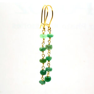 Emerald Earrings 14K Gold