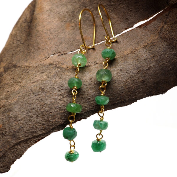 Emerald Earrings 14K Gold