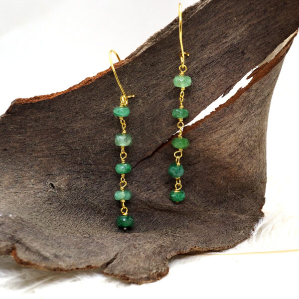 Emerald Earrings 14K Gold